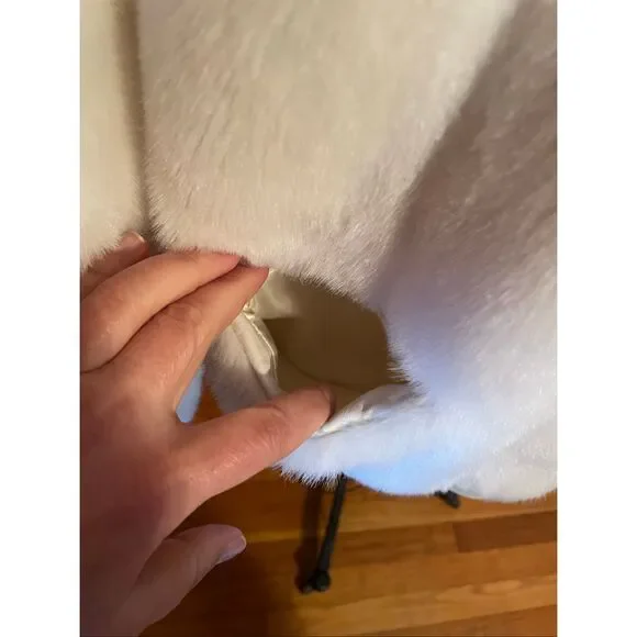 VINTAGE ADOLPH SCHUMAN FOR LILLI ANN | white button up fur jacket - Picture 13 of 16